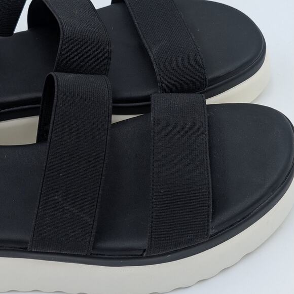 Steve Madden Adele Platform Flat Sandal Women's Ankle Strap Black Size US8M EU39 - Picture 9 of 10